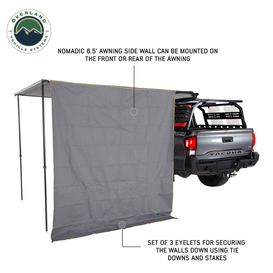 Overland Vehicle Systems Nomadic 6.5’ Awning Side Shade Wall