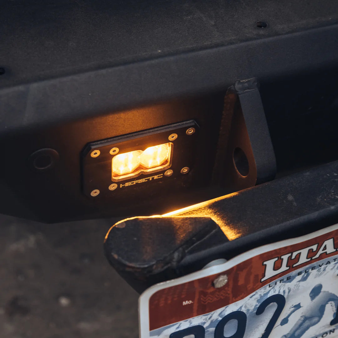 Heretic BA-2 Flush Mount Amber LED Pod Light - 2 Pack