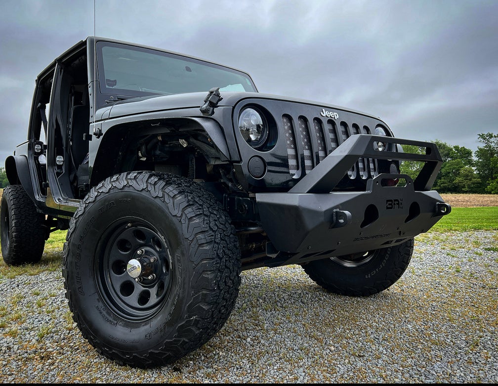 BODY ARMOR 4X4 JEEP WRANGLER JK/JL AND GLADIATOR JT ORION STUBBY FRONT BUMPER 2007-2023