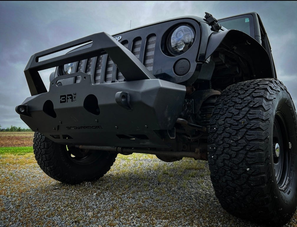 BODY ARMOR 4X4 JEEP WRANGLER JK/JL AND GLADIATOR JT ORION STUBBY FRONT BUMPER 2007-2023
