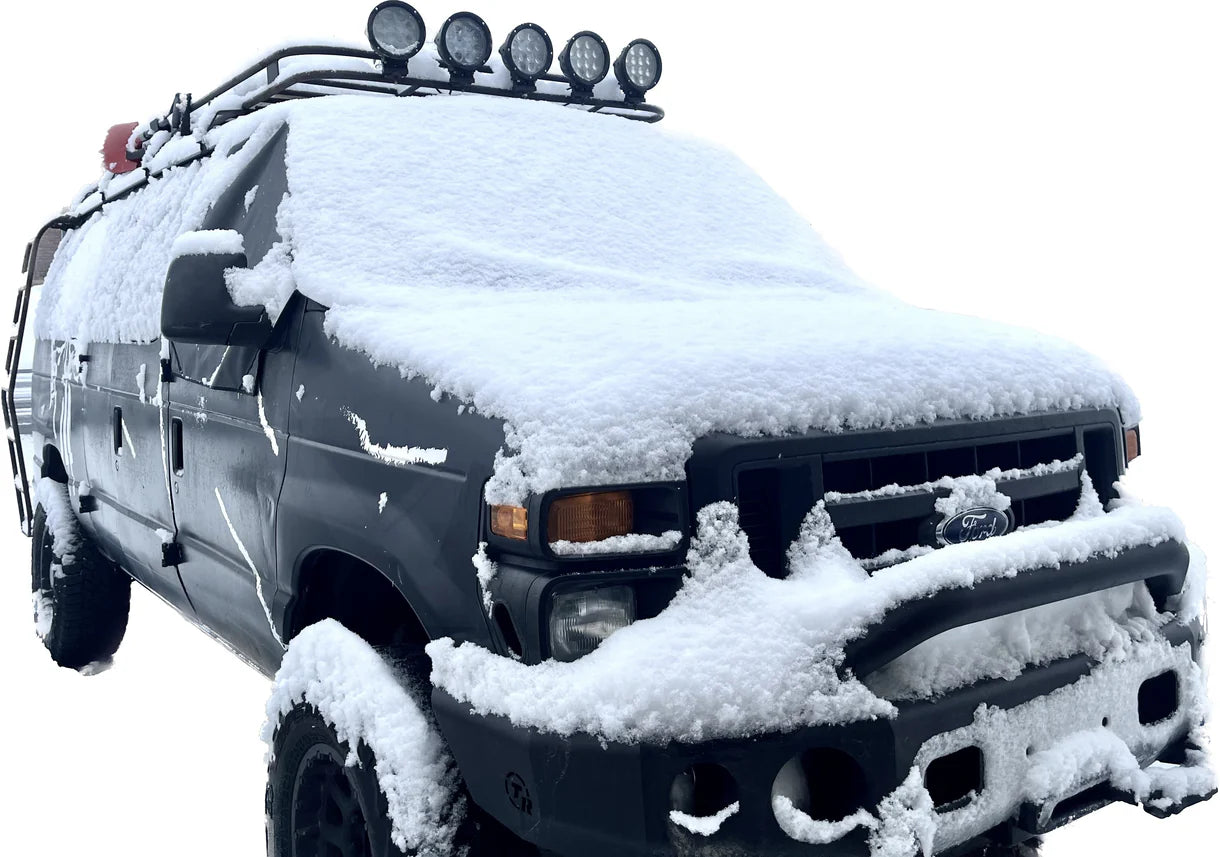 Overland Gear Guy Ford Econoline Van Outer Windshield Cover