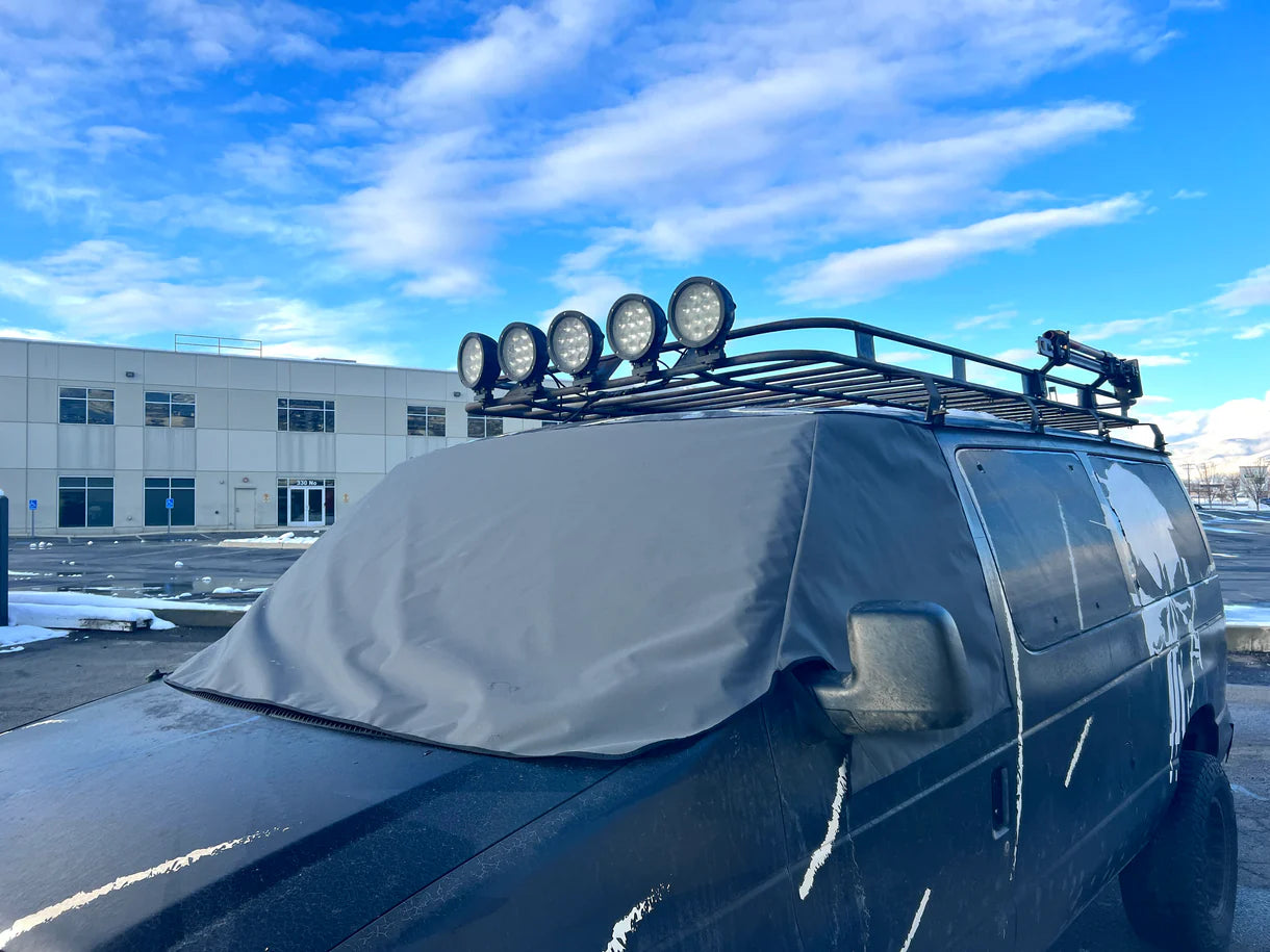 Overland Gear Guy Ford Econoline Van Outer Windshield Cover