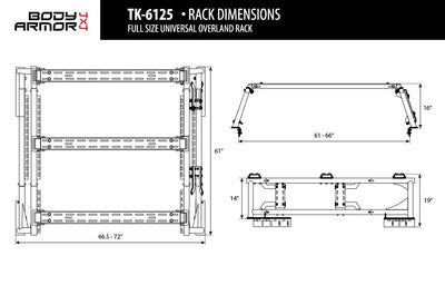 BODY ARMOR 4X4 FULL SIZE UNIVERSAL OVERLAND RACK