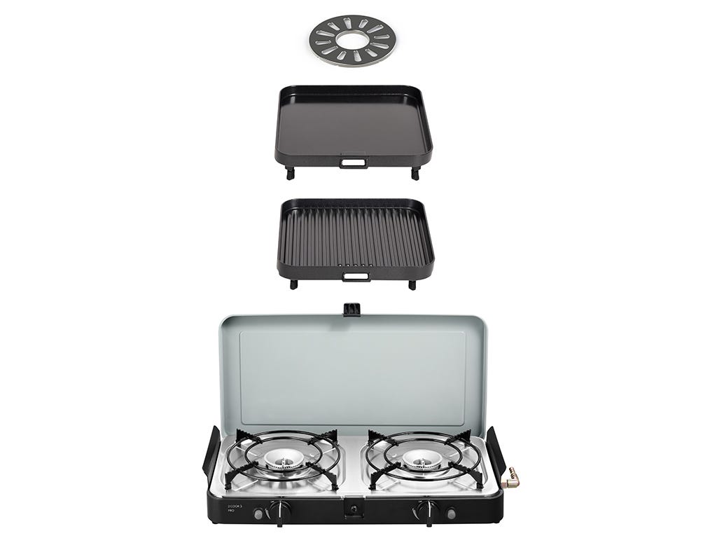 Cadac 2 Cook 3 Pro Deluxe/ Portable 3 Piece/ Gas Barbeque/ Camp Cooker