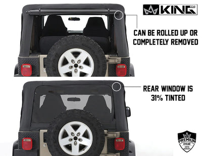 jeep soft top rear window