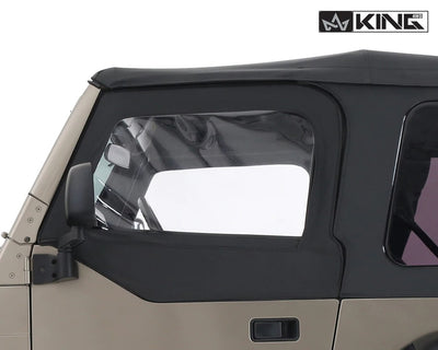 King 4WD Premium Upper Door Skins Black Diamond Passenger & Driver Side Jeep Wrangler TJ 1997-2006