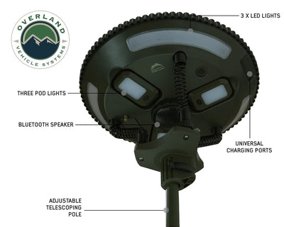 Overland Vehicle Systems Wild Land Camping Gear - UFO Solar Light  Pods & Speaker