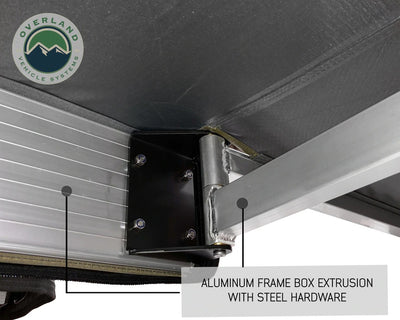 Overland Vehicle Systems Nomadic Awning 180 Dark Gray Cover With Black Transit Cover & Brackets