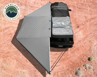 Overland Vehicle Systems Nomadic Awning 180 Dark Gray Cover With Black Transit Cover & Brackets