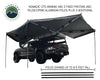 Overland Vehicle Systems Nomadic Awning 270 Dark Gray Cover With Black Transit Cover Driver Side & Brackets