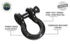 Overland Vehicle Systems Recovery Shackle 3/4" 4.75 Ton Black