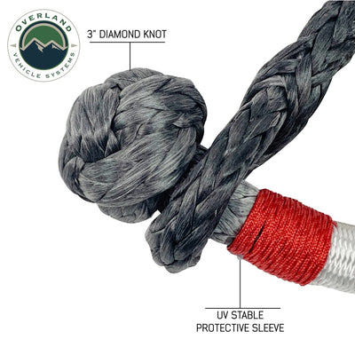 Overland Vehicle Systems Soft Shackle 7/16" 41,000 lb. With Loop & Abrasive Sleeve 23" With Storage Bag