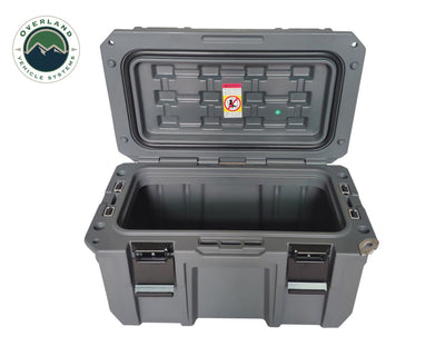 Overland Vehicle Systems D.B.S. Dark Grey 53 QT Dry Box with Drain, and Bottle Opener