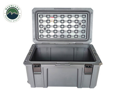 Overland Vehicle Systems D.B.S. Dark Grey 169 QT Dry Box with Wheels, Drain, and Bottle Opener