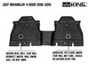 King 4WD Premium Four-Season Floor Liners Front and Rear Passenger Area Jeep Wrangler Unlimited JL 4 Door 2018-2019