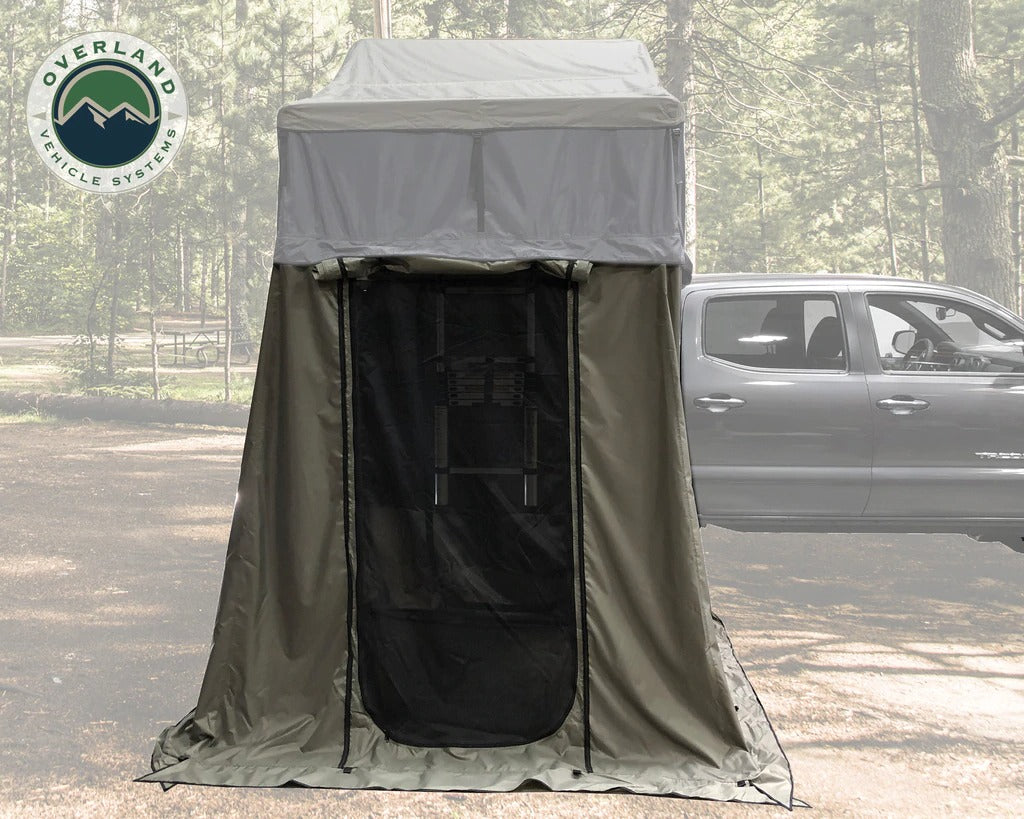 Overland Vehicle Systems Nomadic 3 Annex - Green Base With Black Floor & Travel Cover