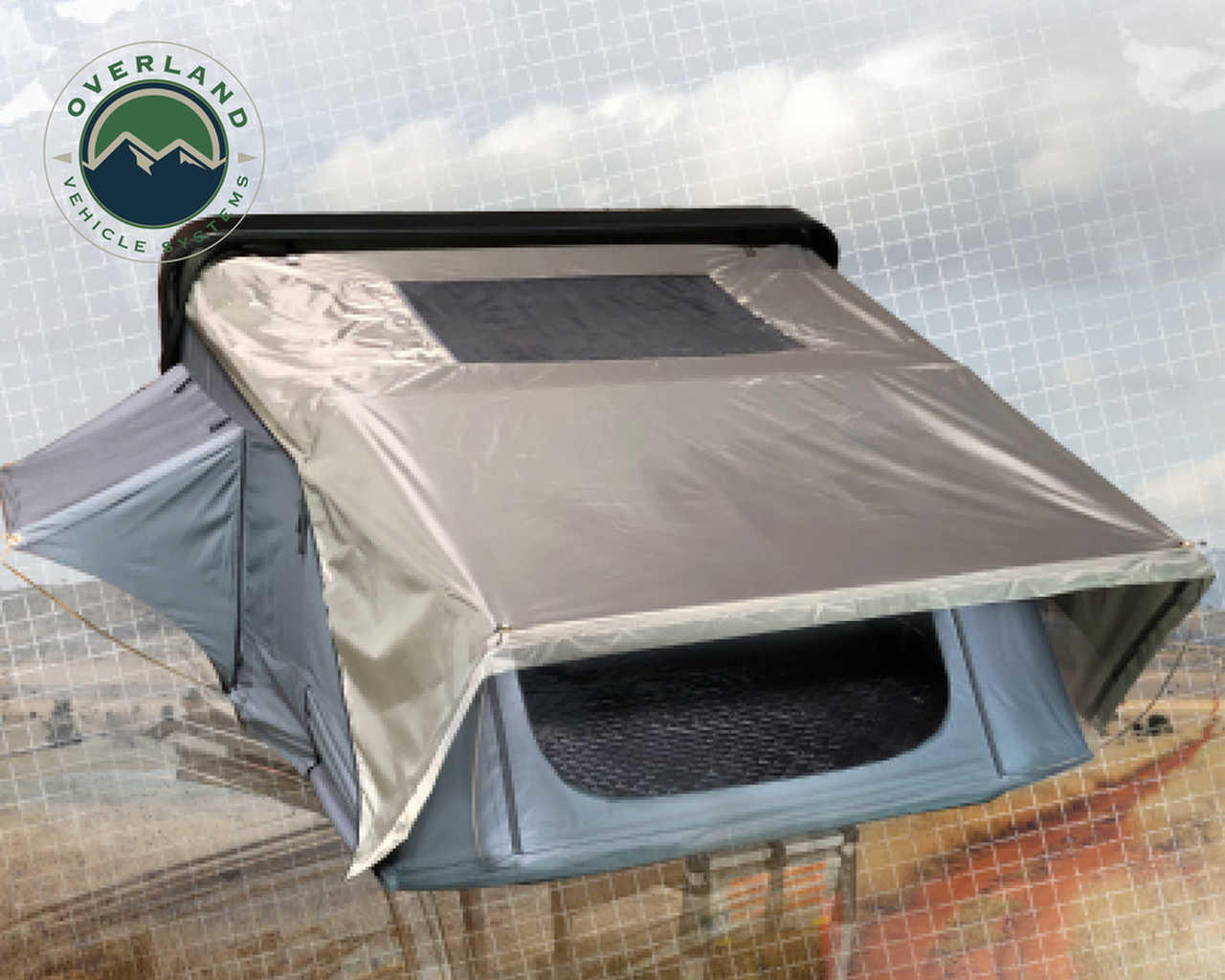 Overland Vehicle Systems Bushveld Hard Shell Roof Top Tent 4 Person