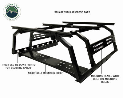 Overland Vehicle Systems Discovery Rack Mid Size Truck Short Bed Application