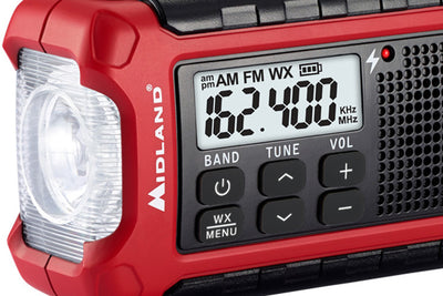 Midland Radio E+Ready Compact Emergency Crank Radio w/ AM/FM Weather Alert