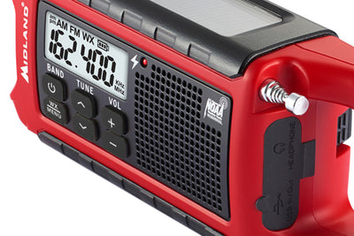 Midland Radio E+Ready Compact Emergency Crank Radio w/ AM/FM Weather Alert