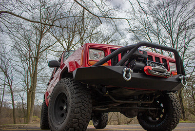 Fishbone Offroad Bullhead Front Winch Bumper with Grille Guard