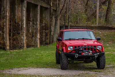 Fishbone Offroad Bullhead Front Winch Bumper with Grille Guard