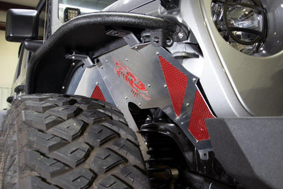 Fishbone Offroad Front JL RAW Aluminum Inner Fenders - Legacy Model