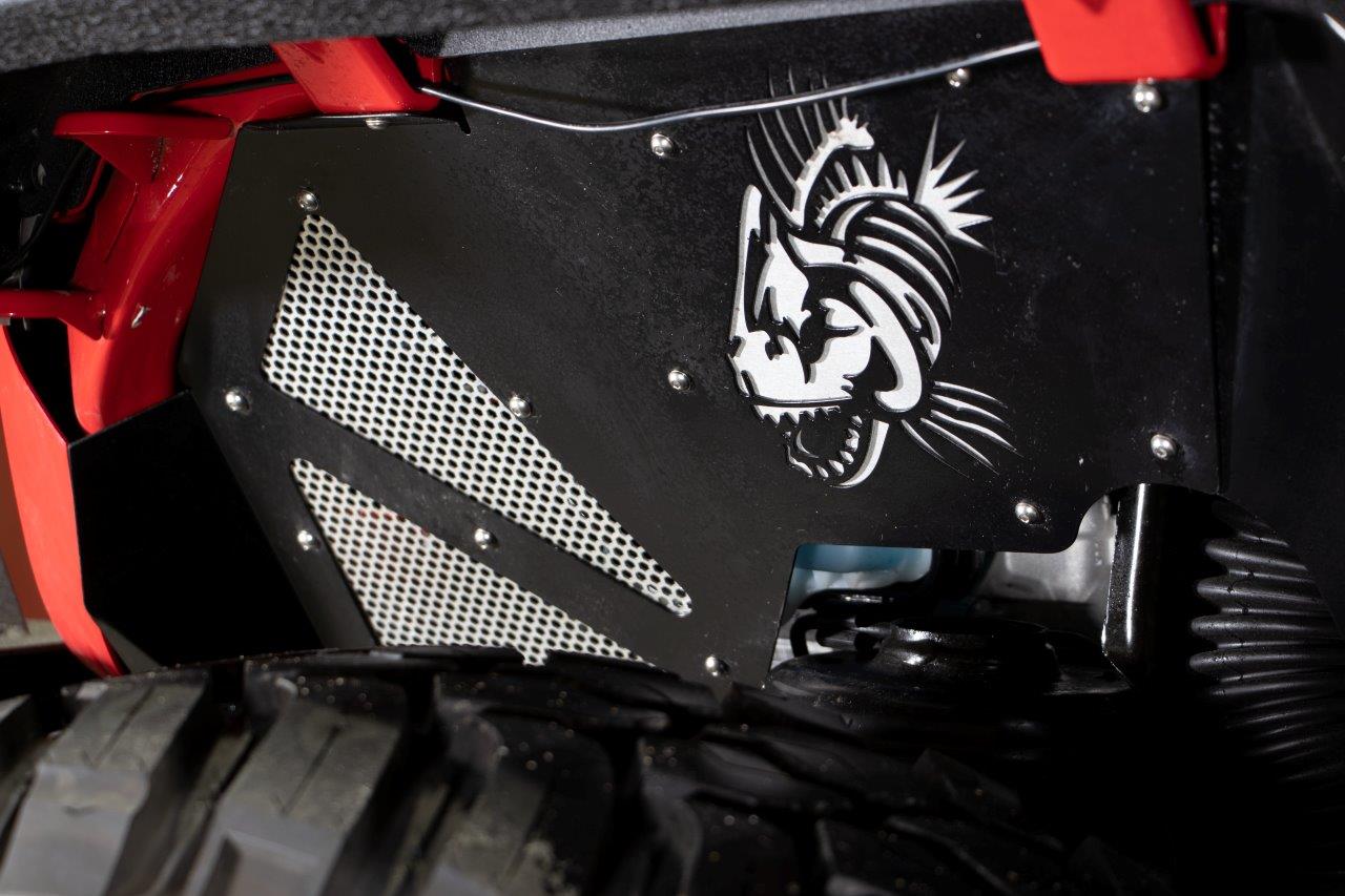 Fishbone Offroad Front JL Black Aluminum Inner Fenders - Legacy Model