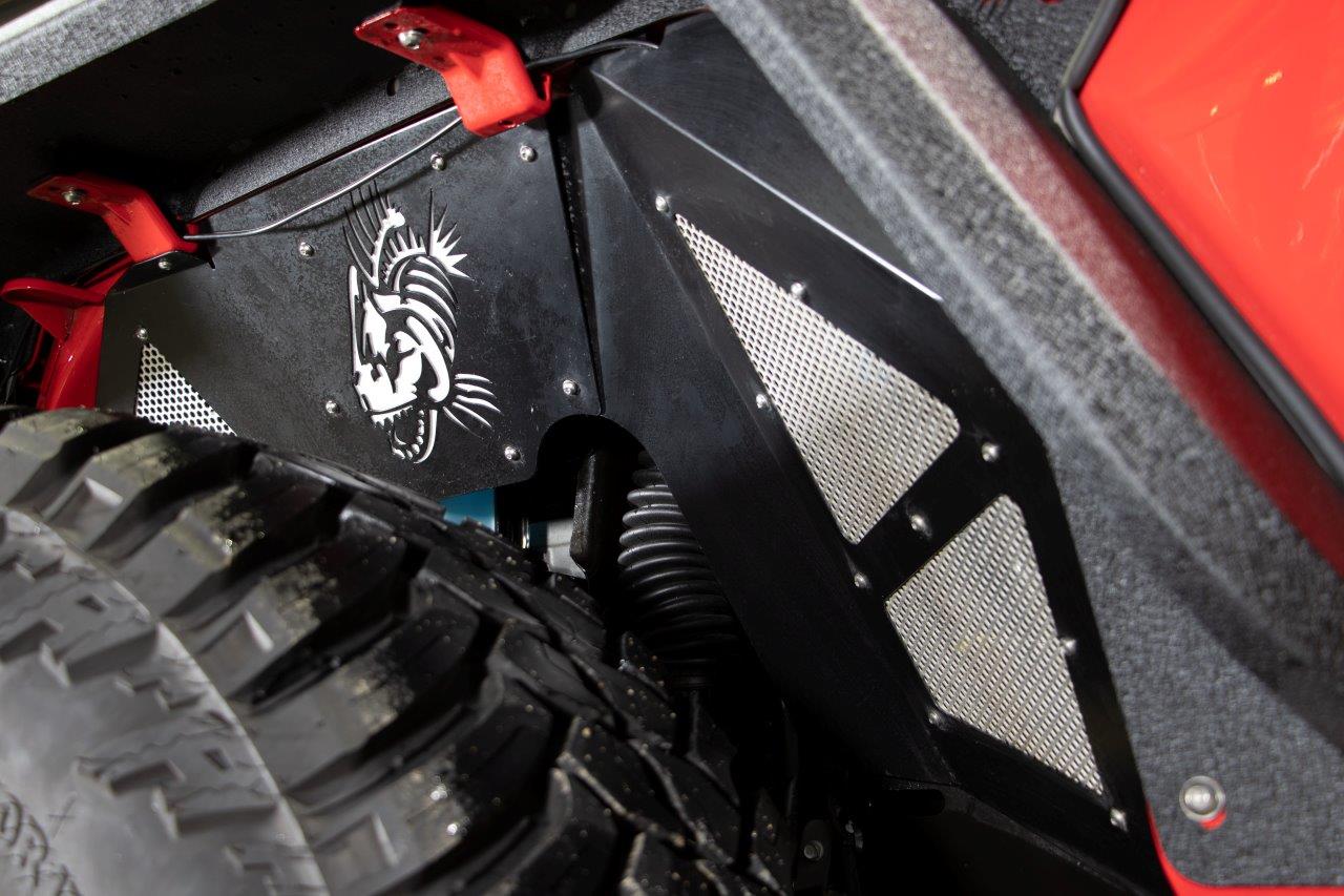 Fishbone Offroad JL Black Aluminum Inner Fenders - Legacy Model