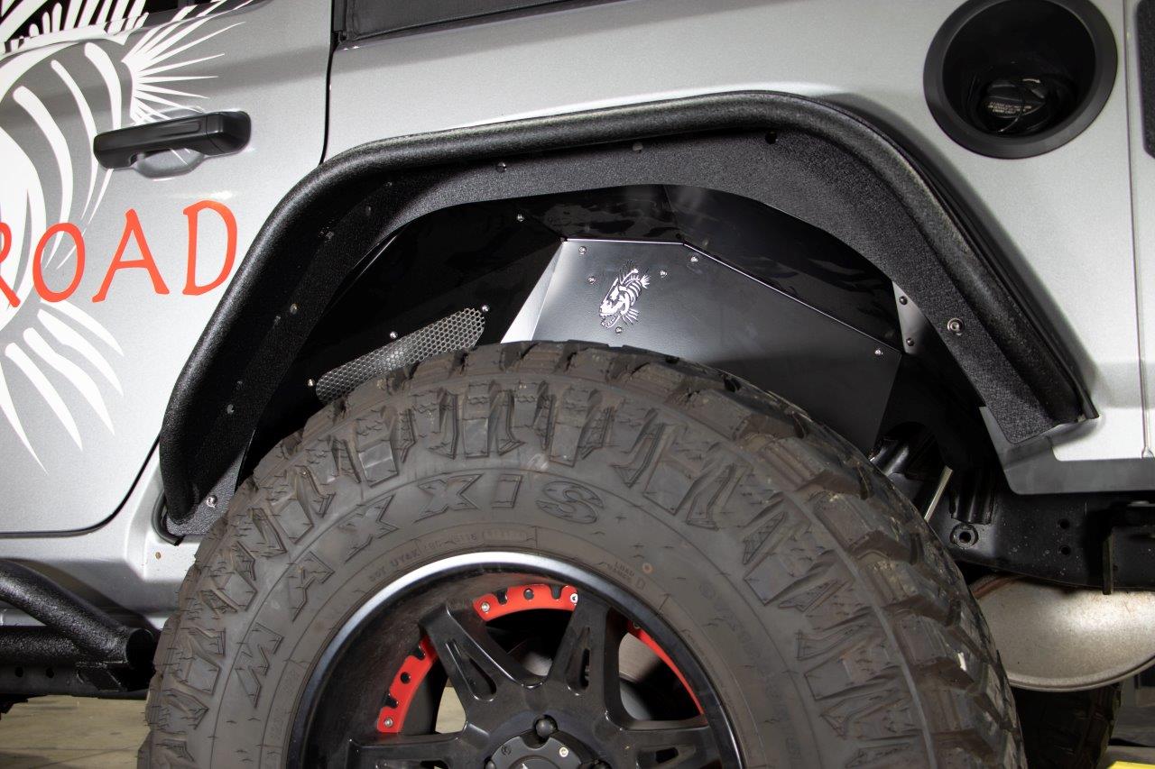 Fishbone Offroad Rear JL Black Aluminum Inner Fenders - Legacy Model