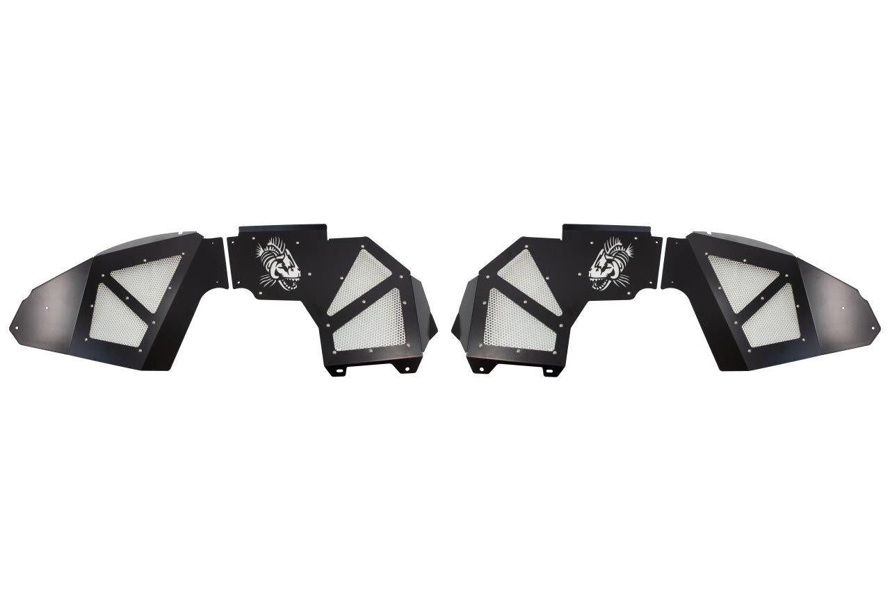 Fishbone Offroad Front JL Black Aluminum Inner Fenders - Legacy Model