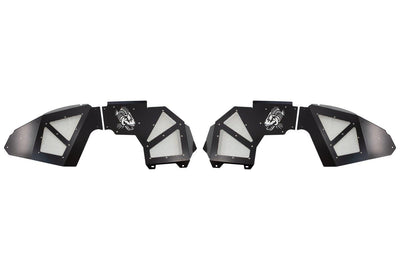 Fishbone Offroad Front JL Black Aluminum Inner Fenders - Legacy Model