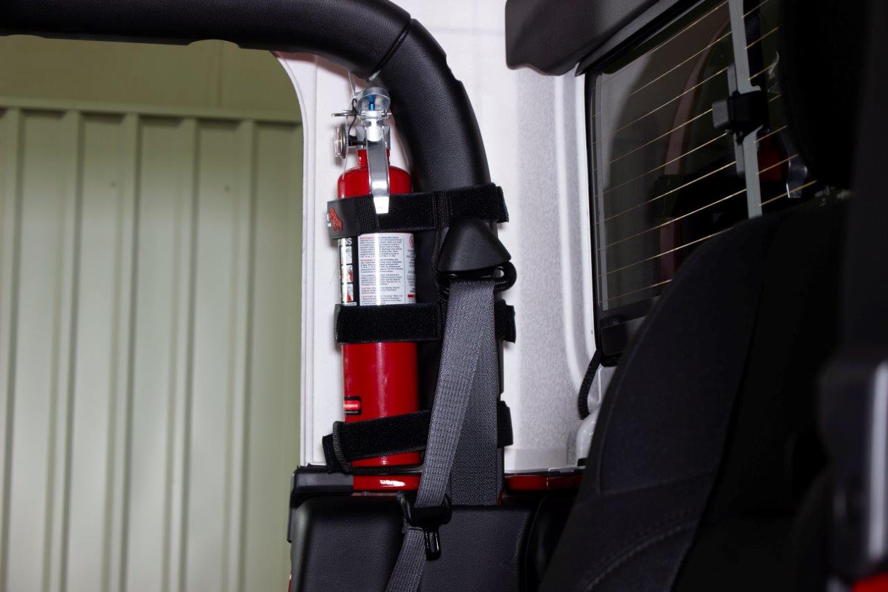 Fishbone Offroad Fire Extinguisher Holder for Padded Roll Bar - Black