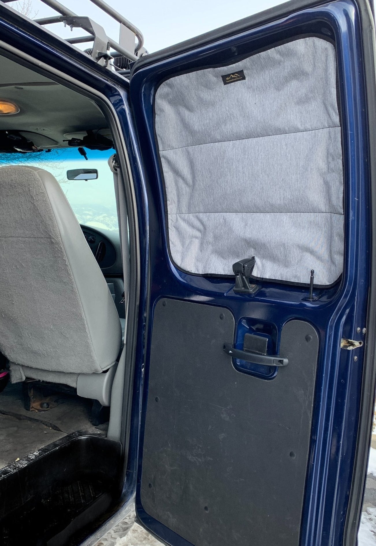 Overland Gear Guy Deluxe Insulated Magnetic Side Barn Door Window Covers (pair) - Ford Econoline