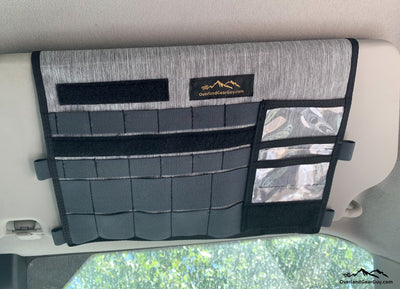 Overland Gear Guy Ford Transit visor organizer, no mirror