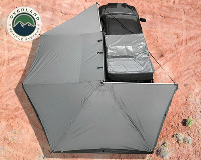 Overland Vehicle Systems Nomadic Awning 270 Driver Side Dark Gray Cover With Black Cover Universal