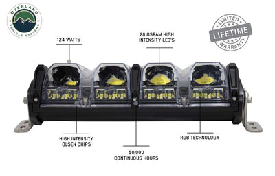 Overland Vehicle Systems EKO 10" LED/RGB Light With Switch, Harness & Mounting Hardware