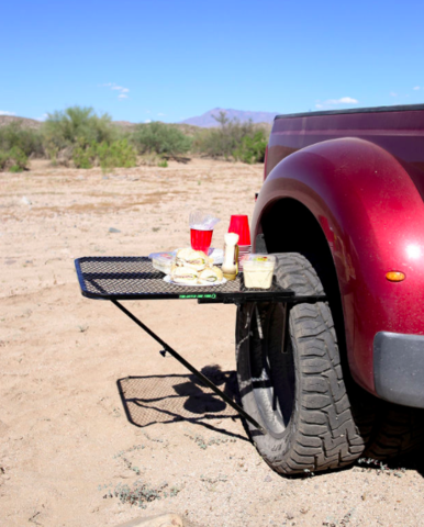 TailGater Tire Table Aluminum Large