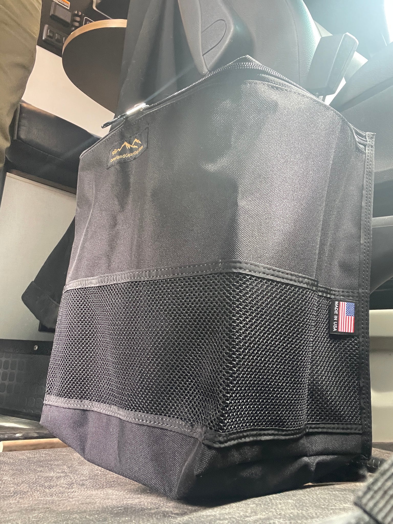 Overland Gear Guy Revel Van Trash Bag (Between the Seats). - Medium