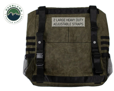 Overland Vehicle Systems Extra Large Trash Bag Tire Mount - #16 Waxed Canvas