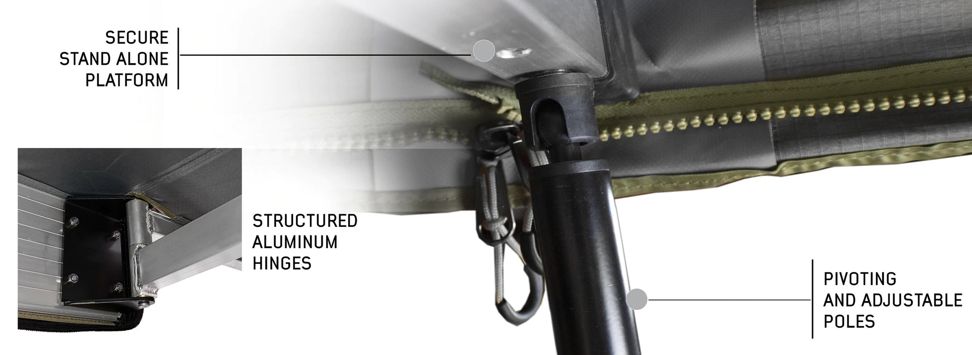 Overland Vehicle Systems Nomadic Awning 270 Awning & Wall 1, 2, & 3, Mounting Brackets Passenger Side