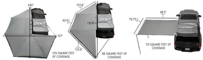 Overland Vehicle Systems Nomadic Awning 270 Awning & Wall 1, 2, & 3, Mounting Brackets Passenger Side