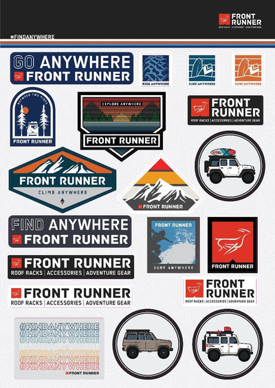 FRONT RUNNER FIND ANYWHERE STICKER SHEET