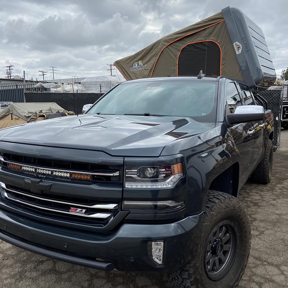 Tuff Stuff ALPHA Hard Top Side Open Tent, Gray, 4 Person